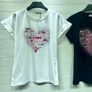 COPY - Valentine's Day T-Shirt White Embellished From Everlynn Apparel New